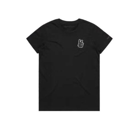 TLD T-SHIRT DAMSKI Z KRÓTKIM RĘKAWEM PEACE OUT BLACK (75357305)