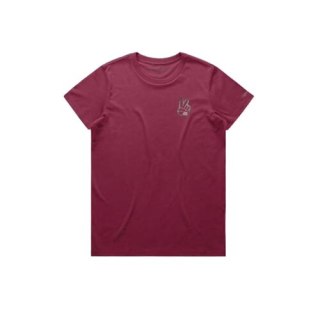 TLD T-SHIRT DAMSKI Z KRÓTKIM RĘKAWEM PEACE OUT FUCHSIA (75357304)