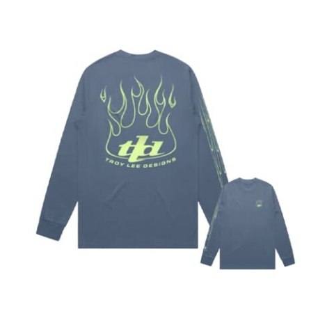 TLD T-SHIRT Z DŁUGIM RĘKAWEM TORCHED SMOKE BLUE (72921201)