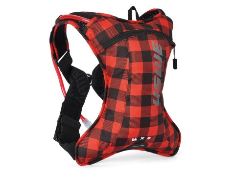 USWE Backpack Outlander 2 2 liter, incl. 1,5L Bladder flannel red/black