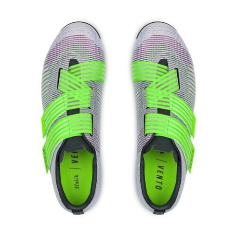 FIZIK BUTY VENTO POWERSTRAP AEROWEAVE LIGHT VIOLET - NEON GREEN (VER3PAR1C3F5D)
