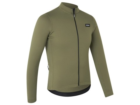 GripGrab EXPLR Merinotech Thermal Long Sleeve Jersey, Men's, L olive green