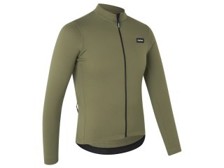 GripGrab EXPLR Merinotech Thermal Long Sleeve Jersey, Men's, XXL olive green