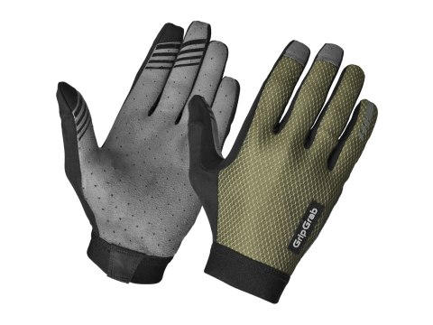 GripGrab Vertical 2 InsideGrip Full Finger Summer Gloves, XL olive green