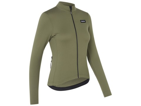 GripGrab W's EXPLR Merinotech Therm Long Sleeve Jersey, Women's, S olive green