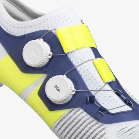 FIZIK BUTY VENTO VEGA CARBON WHITE - YELLOW FLUO (VER1DMR1C2090)