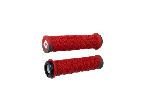 ODI Grips Vanquish v2.1 Lock-On red/grey w/ black clamps