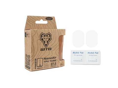 WTB tube 27.5 x 2.5/3.0", Presta NanoAir TPU, 48 mm valve tan