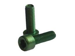 Fibrax śruba z aluminium M5x15mm zielona anodyzowana