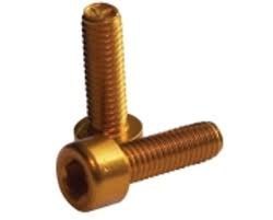 Fibrax śruba z aluminium M5x15mm złota anodyzowana