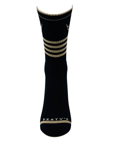 PEATY'S PONOŽKY SHREDSOCKS BAND BLACK / BROWN (PPW-SCK-BND-BL/BR-10)