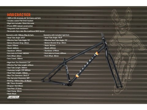 Fairdale Frame Hareraiser DJ 26" matte billiard green (625mm TT / 69.9° HT / 14.9" CS)