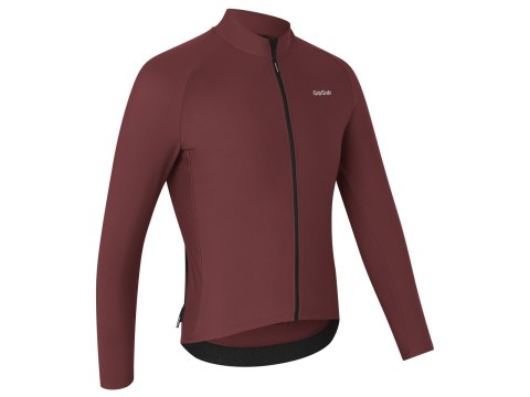 GripGrab PACR Thermal Long Sleeve Jersey, L, dark red