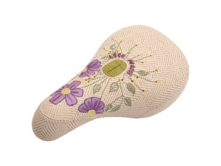 Odyssey x Bloom BMX Pivotal fat, cream corduroy with flowers