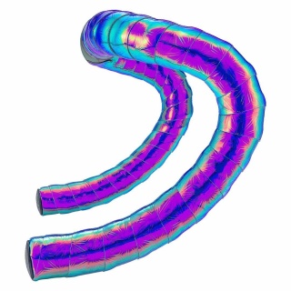 Owijka Supacaz Prizmatik - Oil Slick + Ano Black Plugs