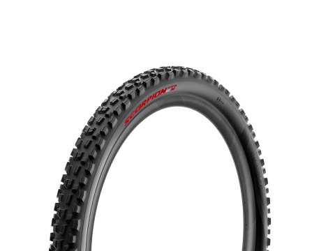Pirelli Tire Scorpion E-MTB M Colour Edition, 27.5 x 2.6, HyperWA 60 TPI, SmartGRIP Gravity, Red, TLR