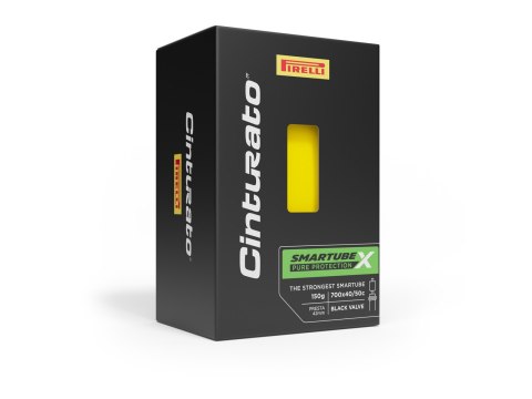 Pirelli Tube Cinturato SmarTUBE X 28/40-622, Presta 60mm Yellow w/ black valve