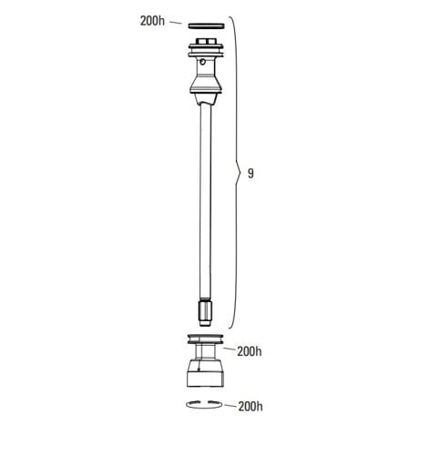 11.4018.111.015 - ROCKSHOX AIR SHAFT 27/29 DOM 38 DB 150