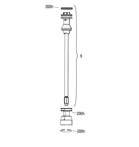 11.4018.111.017 - ROCKSHOX AIR SHAFT 27/29 DOM 38 DB 170