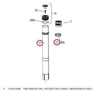 11.4018.130.000 - ROCKSHOX INNER AIR TUBE BXR D1