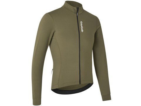 GripGrab RIDE Thermal Long Sleeve Jersey, XL, olive green