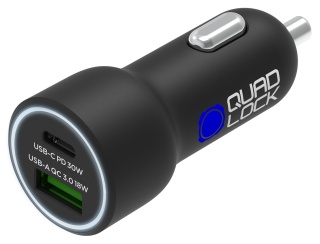 Ładowarka samochodowa Quad Lock 48W Dual Car Charger - USB-C PD + USB-A QC3.0