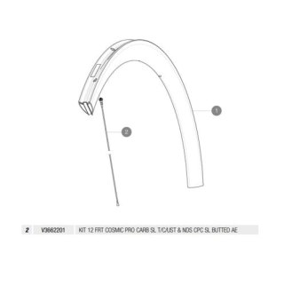 MAVIC KIT 12 FRT COSMIC PRO CARB SL T/C/UST & NDS CPC SL BUTTED AERO STAINLESS SPOKE 271 + ALU NIPP.WASH (V3662201)
