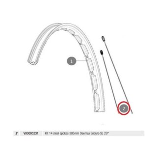 MAVIC KIT 14 DEEMAX END SL 29" SPK 305 MM (V00095231)