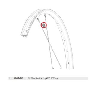 MAVIC KIT 16 FT/RR JBENT RD SPK 275 MM (V00062531)