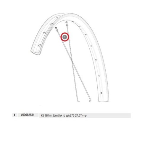 MAVIC KIT 16 FT/RR JBENT RD SPK 275 MM (V00062531)
