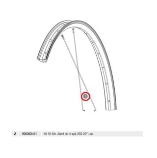 MAVIC KIT 16 FT/RR JBENT RD SPK 293 MM (V00062431)