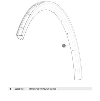 MAVIC KIT F/R RIM KSYRIUM 30 DISC 700 (V00004531)