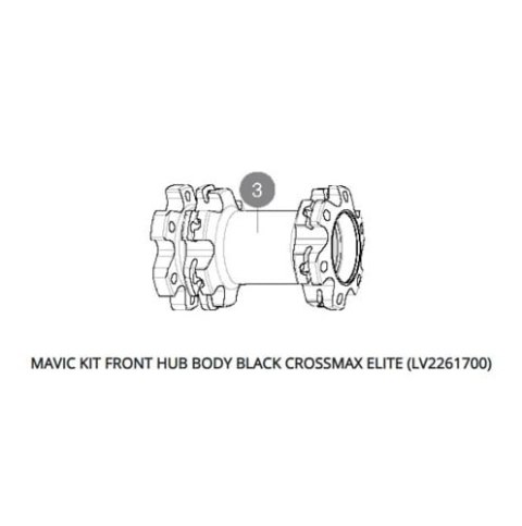 MAVIC KIT FRONT HUB BODY BLACK CROSSMAX ELITE (LV2261700)
