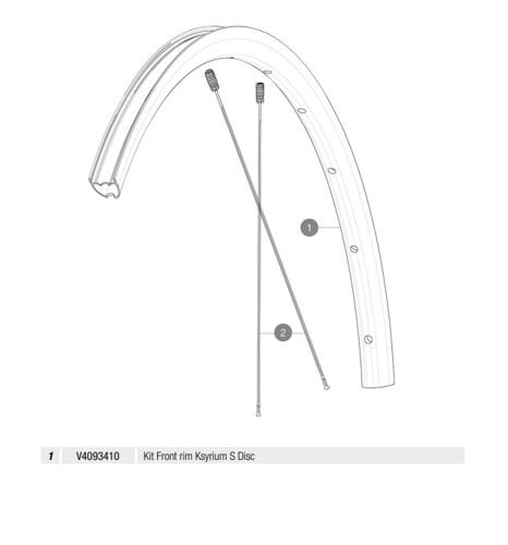 MAVIC KIT FRONT RIM KSYRIUM S DISC (V4093410)