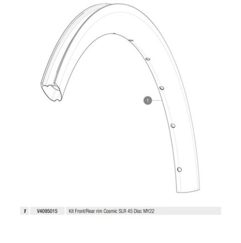 MAVIC KIT FRONT/REAR RIM COSMIC SLR 45 DISC MY22 (V4095015)