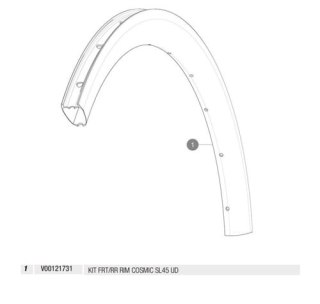 MAVIC KIT FRT/RR RIM COSMIC SL45 UD (V00121731)