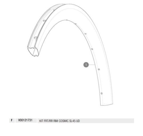 MAVIC KIT FRT/RR RIM COSMIC SL45 UD (V00121731)