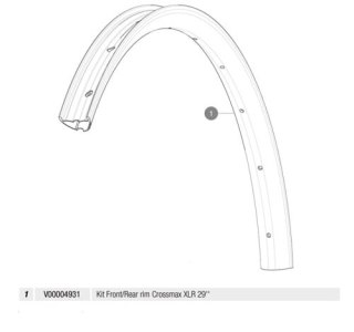 MAVIC KIT FT/RR RIM CROSSMAX XLR 29" (V00004931)