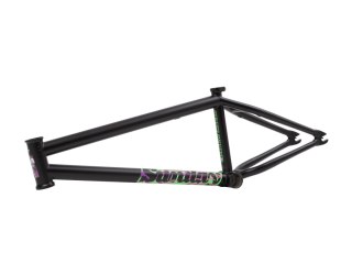 FRAME, Sunday Street Sweeper 21" matte black w. pur./grn flames