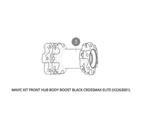 MAVIC KIT FRONT HUB BODY BOOST BLACK CROSSMAX ELITE (V2263001)