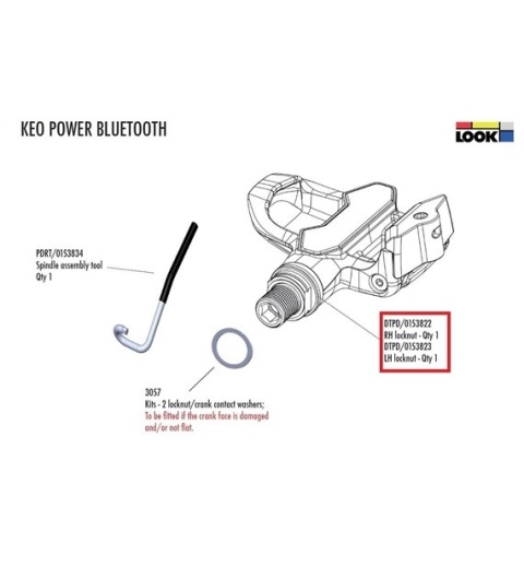 Nakrętka Look kontrująca do Keo Power prawy