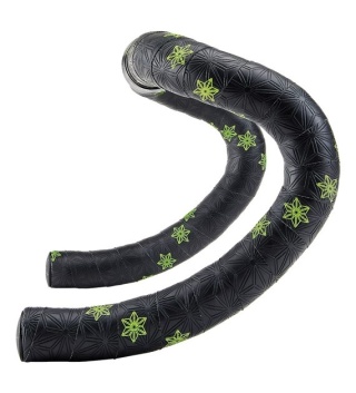 Owijka Supacaz Super Sticky Kush - Star Fade - Neon Green + Black Star Plugz