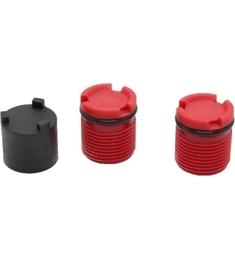 Zatyczki Look X-Track Race Carbon, czerwone, z kluczem montażowym