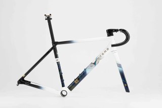 CHAPTER2 RIRA FRAMESET(DISC BRAKE), COL#01 WHITE FADE W/SWIRLS, LARGE