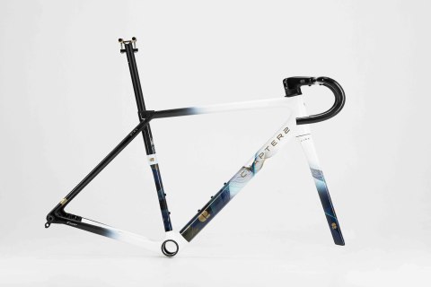 CHAPTER2 RIRA FRAMESET(DISC BRAKE), COL#01 WHITE FADE W/SWIRLS, LARGE