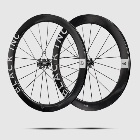 Komplet kół szosowych BLACK INC 48//58 CeramicSpeed bearings Clincher Disc Brake (Shimano) wys. stożka przód 48 / tył 58 mm, k. 