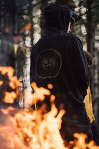 PEATY'S PUBWEAR MIKINA S KAPUCÍ TRAIL BUILD CREW / BLACK (PPW-25-HDY-TBC-BLK)