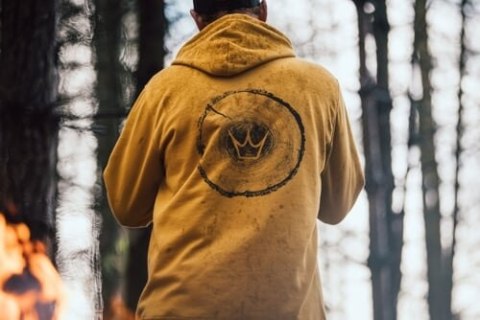 PEATY'S PUBWEAR MIKINA S KAPUCÍ TRAIL BUILD CREW / OCHRE (PPW-25-HDY-TBC-OCR)