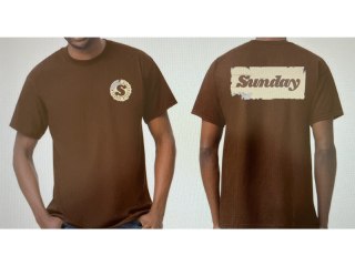 Sunday T-Shirt Sticker L, brown