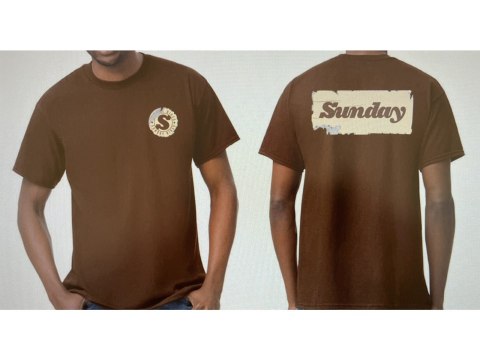 Sunday T-Shirt Sticker L, brown